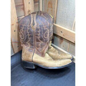 Mens Smoky Mountain Western Cowboy Boots Size 9D Brown Leather Upper Vintage Sty